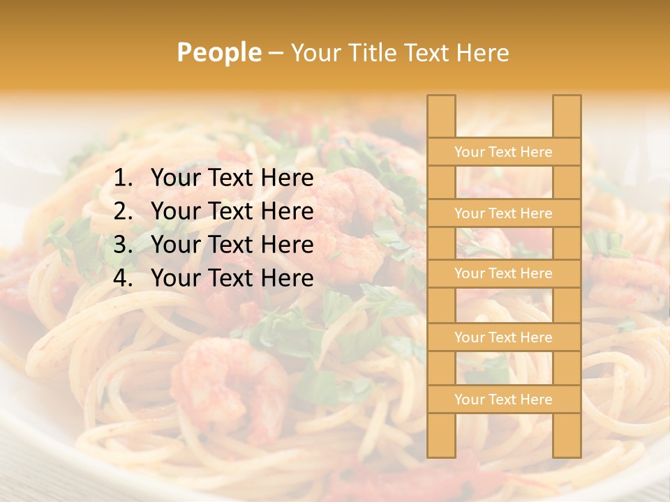Menu Shrimp Tomato Pasta PowerPoint Template
