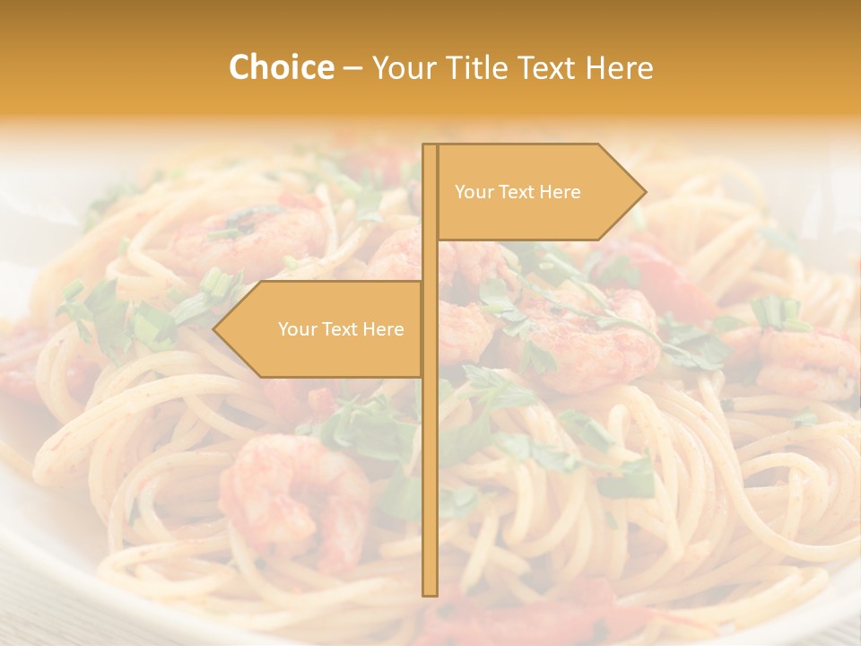 Menu Shrimp Tomato Pasta PowerPoint Template