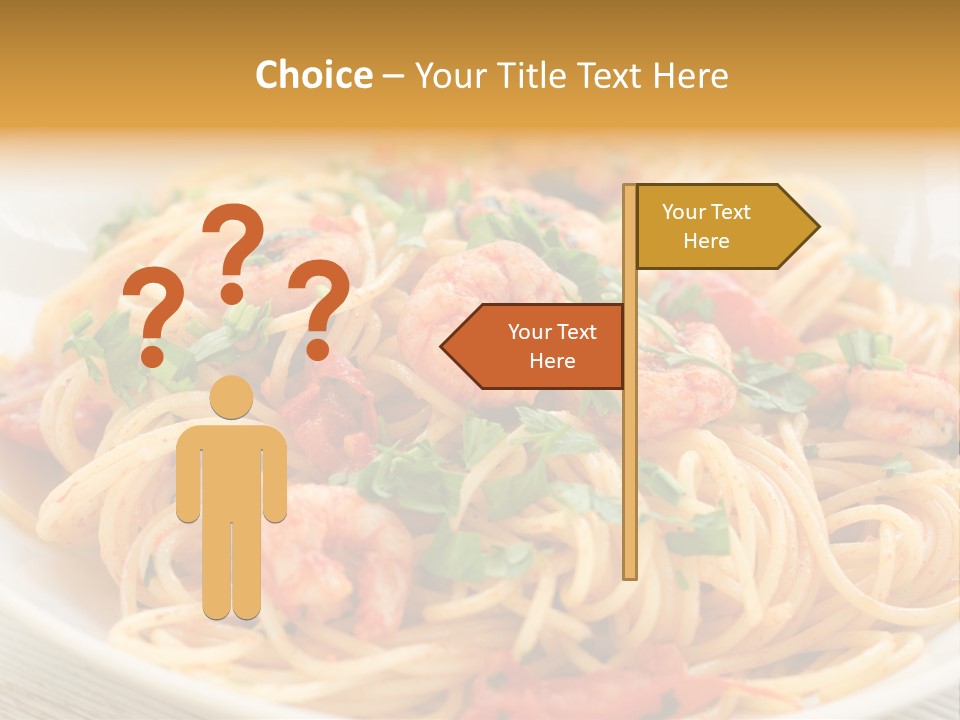 Menu Shrimp Tomato Pasta PowerPoint Template