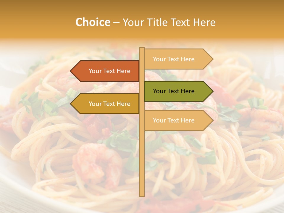 Menu Shrimp Tomato Pasta PowerPoint Template
