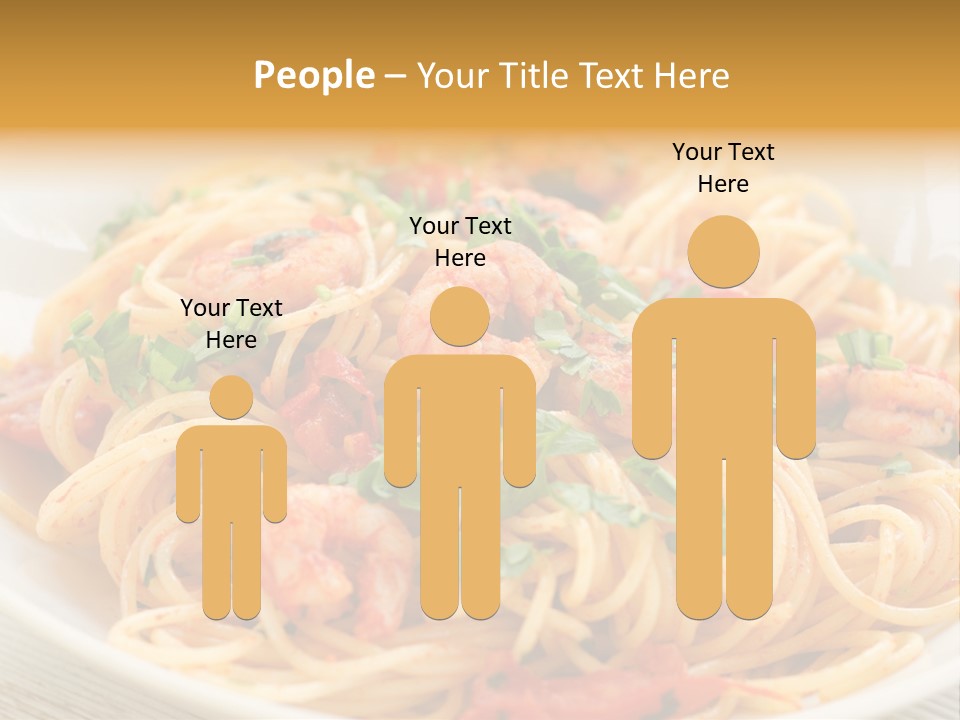 Menu Shrimp Tomato Pasta PowerPoint Template