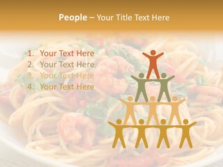 Menu Shrimp Tomato Pasta PowerPoint Template
