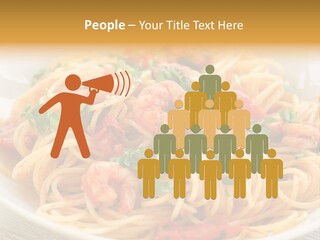 Menu Shrimp Tomato Pasta PowerPoint Template