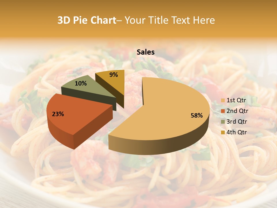 Menu Shrimp Tomato Pasta PowerPoint Template