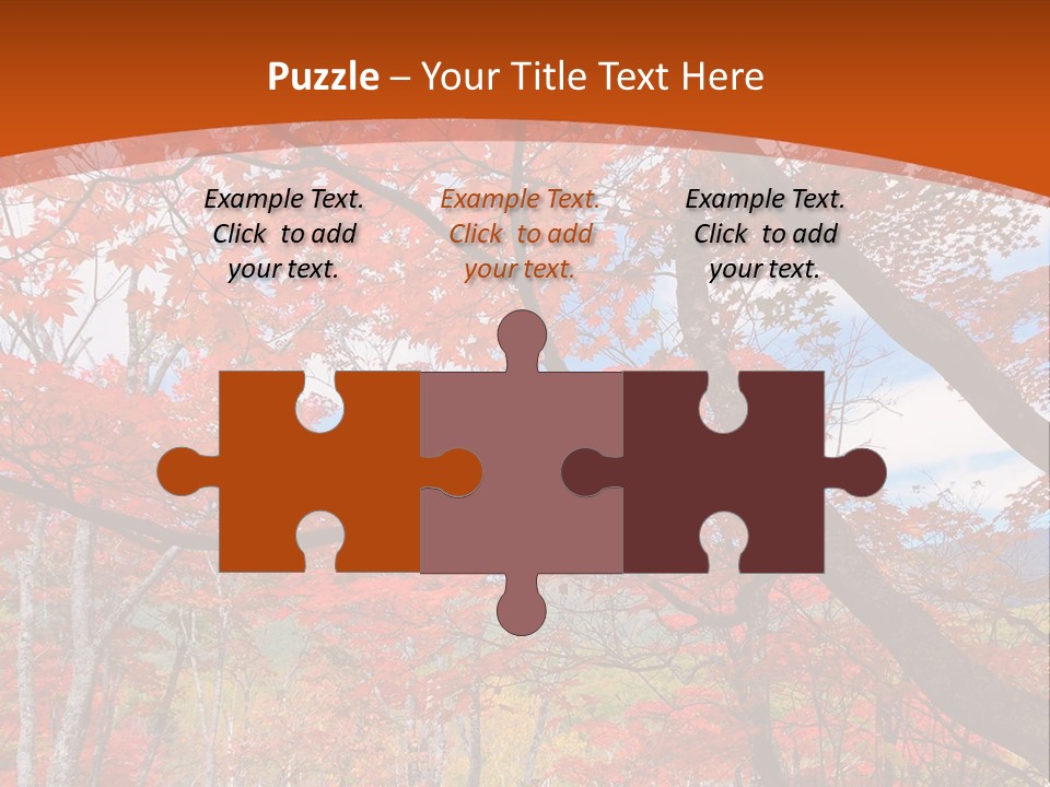 Pond Japanese Maple Orange PowerPoint Template