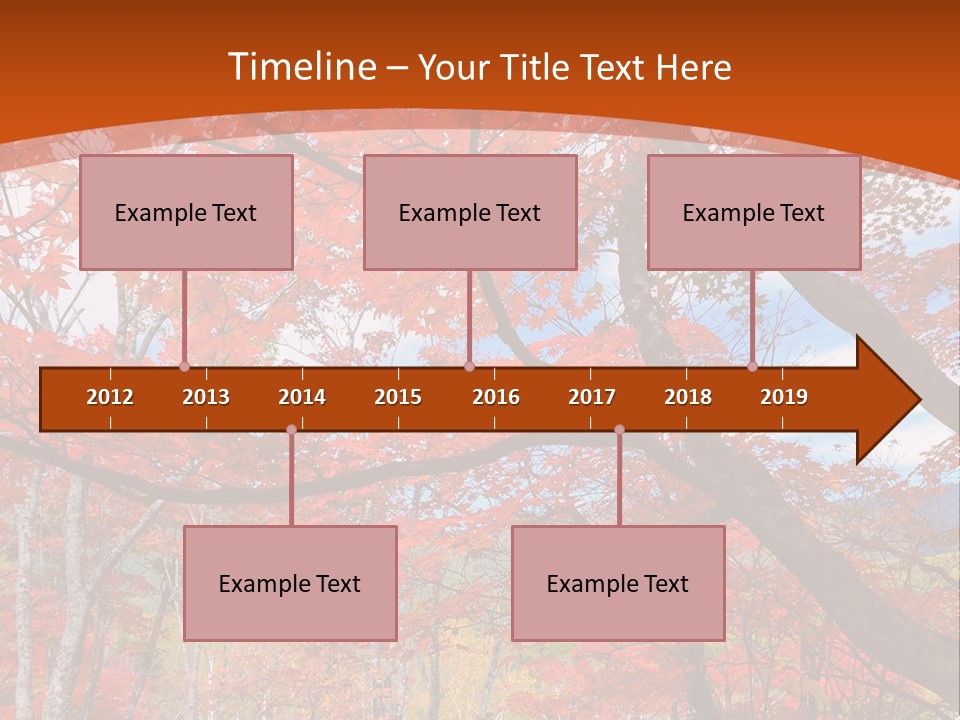 Pond Japanese Maple Orange PowerPoint Template