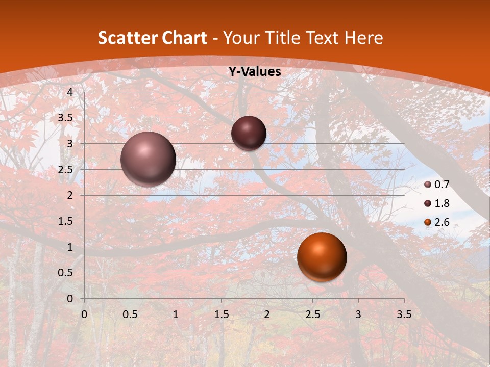 Pond Japanese Maple Orange PowerPoint Template