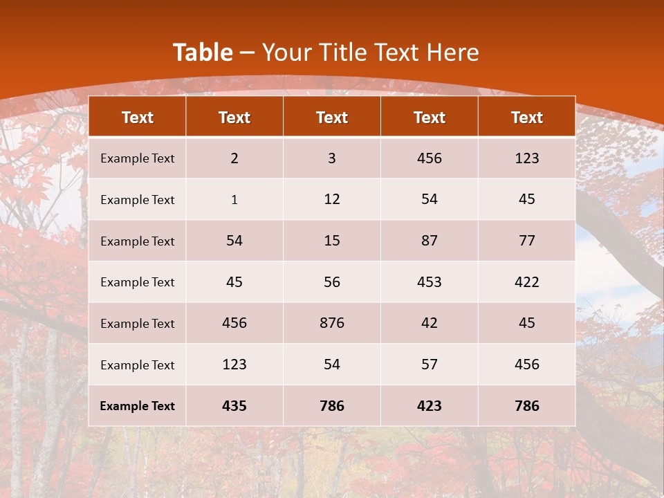 Pond Japanese Maple Orange PowerPoint Template