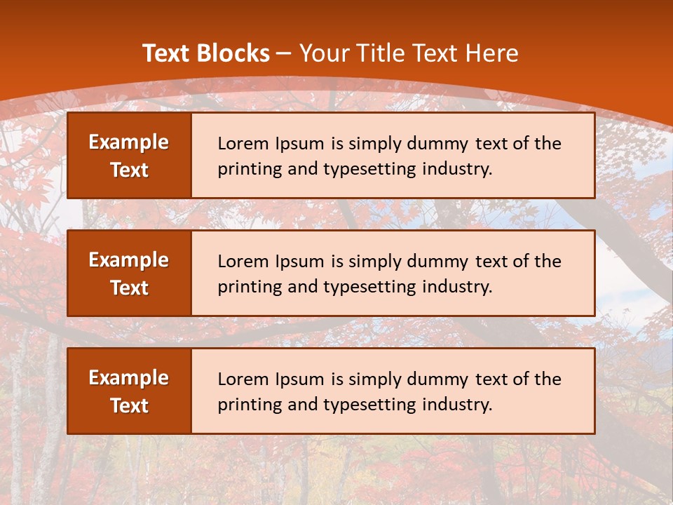 Pond Japanese Maple Orange PowerPoint Template