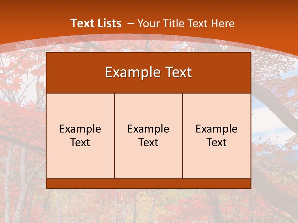 Pond Japanese Maple Orange PowerPoint Template