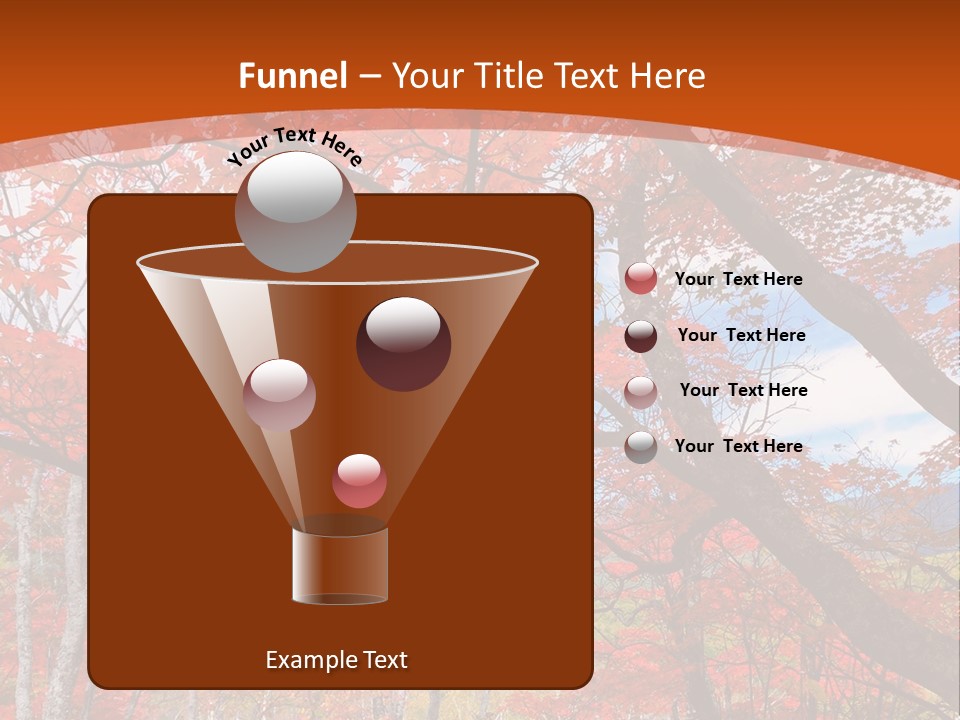 Pond Japanese Maple Orange PowerPoint Template