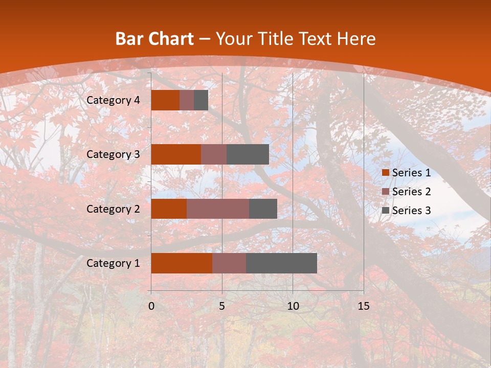 Pond Japanese Maple Orange PowerPoint Template