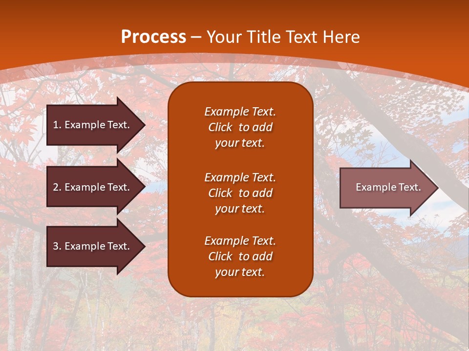 Pond Japanese Maple Orange PowerPoint Template