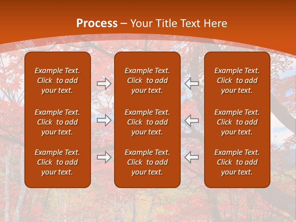 Pond Japanese Maple Orange PowerPoint Template