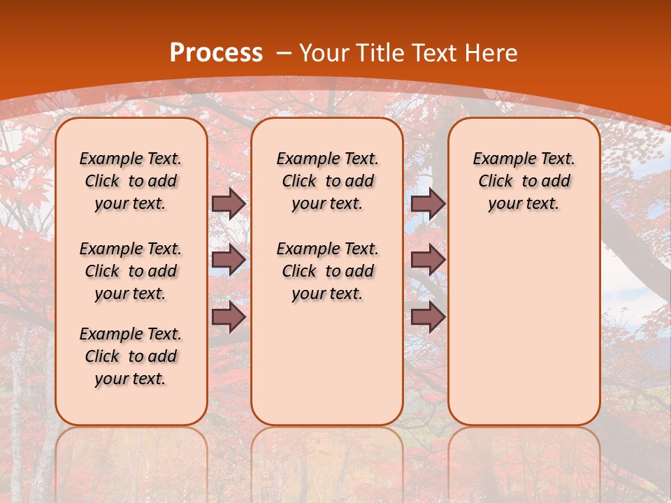 Pond Japanese Maple Orange PowerPoint Template