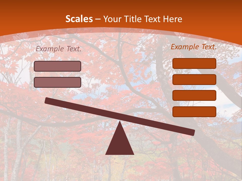 Pond Japanese Maple Orange PowerPoint Template