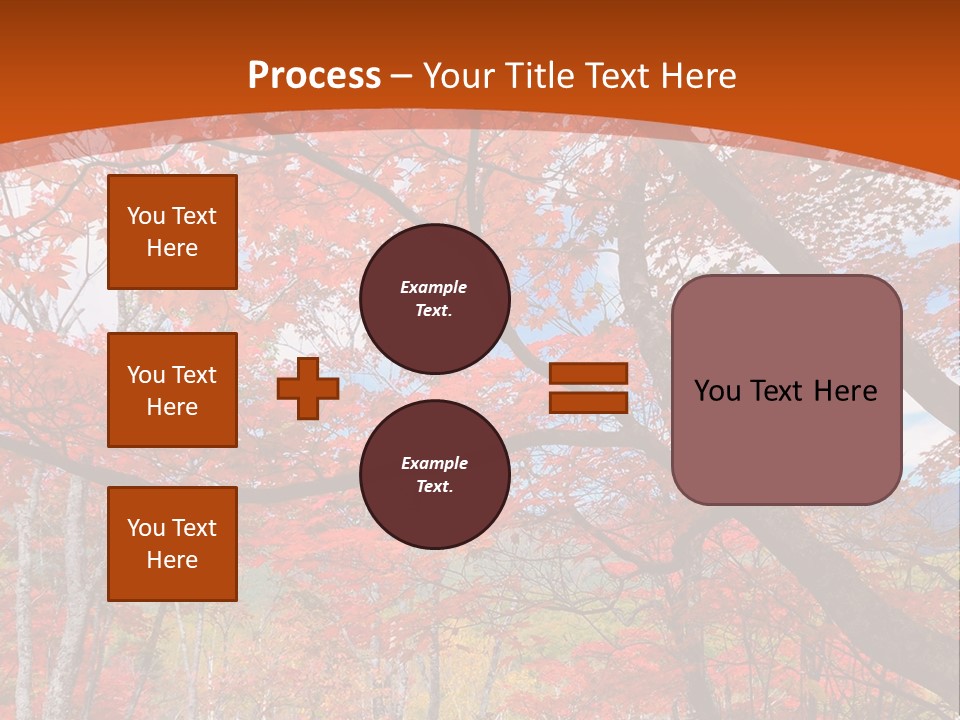 Pond Japanese Maple Orange PowerPoint Template