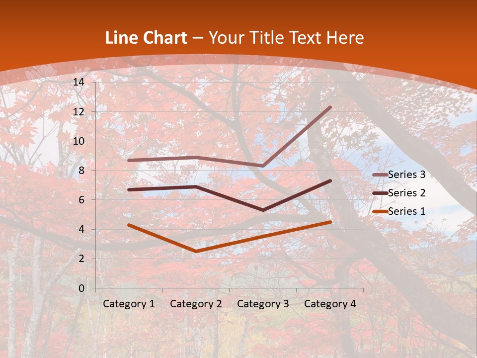 Pond Japanese Maple Orange PowerPoint Template