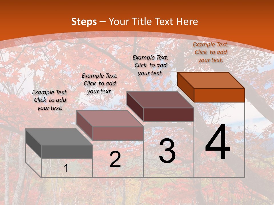 Pond Japanese Maple Orange PowerPoint Template