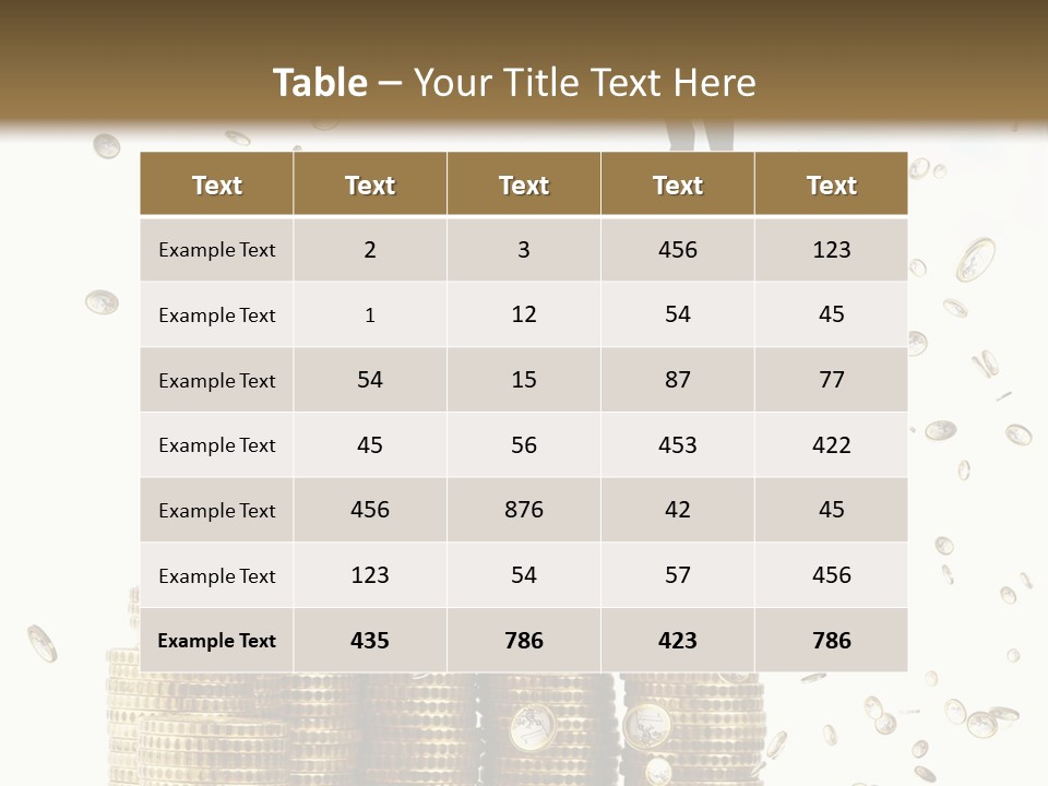 A Man Standing On Top Of A Pile Of Gold Coins PowerPoint Template