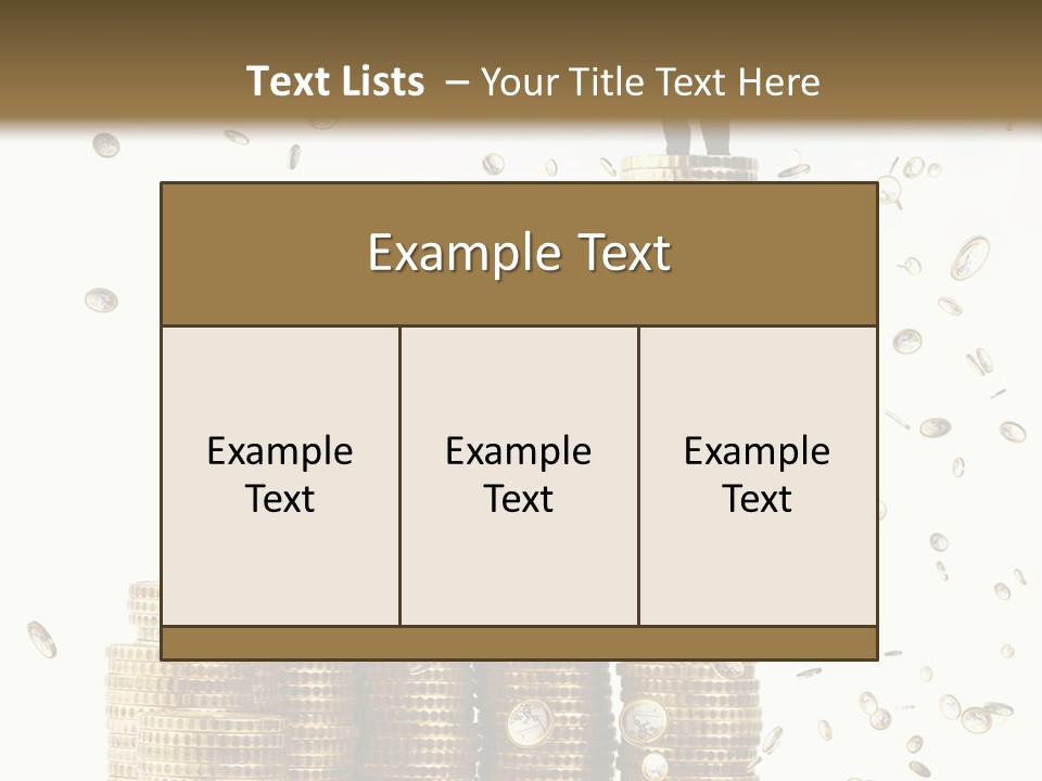 A Man Standing On Top Of A Pile Of Gold Coins PowerPoint Template