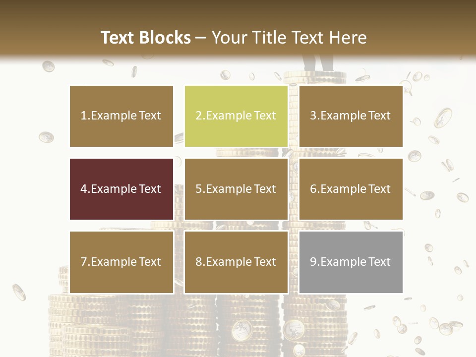 A Man Standing On Top Of A Pile Of Gold Coins PowerPoint Template