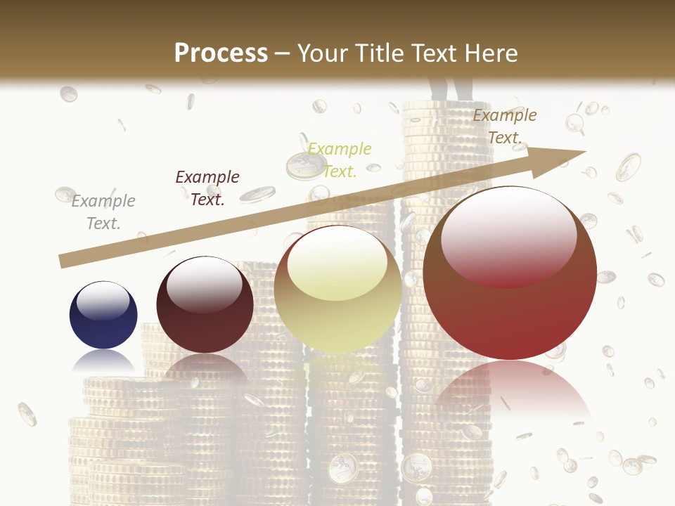 A Man Standing On Top Of A Pile Of Gold Coins PowerPoint Template