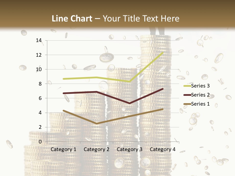 A Man Standing On Top Of A Pile Of Gold Coins PowerPoint Template
