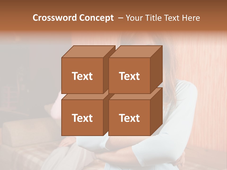 A Woman With Her Arms Crossed Standing In Front Of A Woman Sitting On A Couch PowerPoint Template