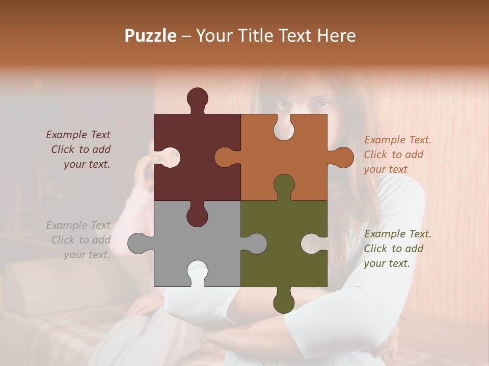 A Woman With Her Arms Crossed Standing In Front Of A Woman Sitting On A Couch PowerPoint Template