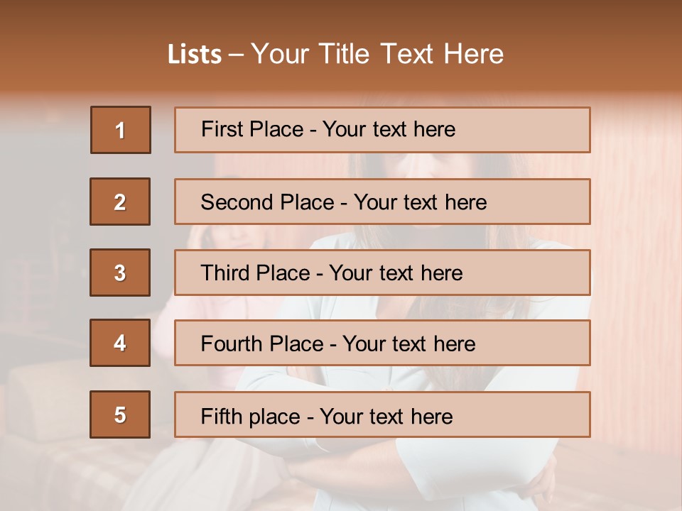 A Woman With Her Arms Crossed Standing In Front Of A Woman Sitting On A Couch PowerPoint Template