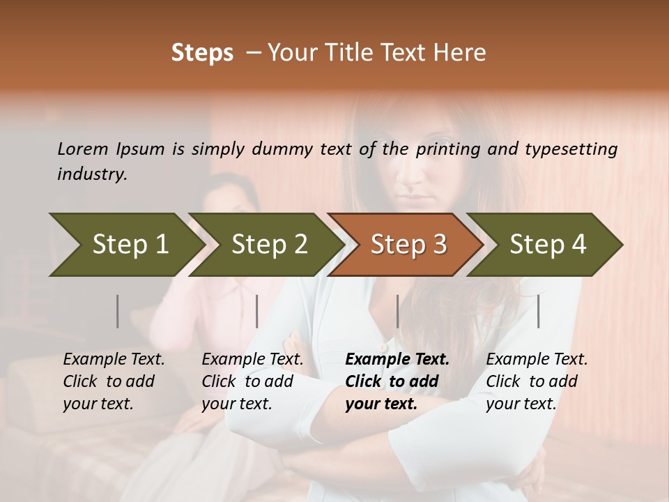 A Woman With Her Arms Crossed Standing In Front Of A Woman Sitting On A Couch PowerPoint Template