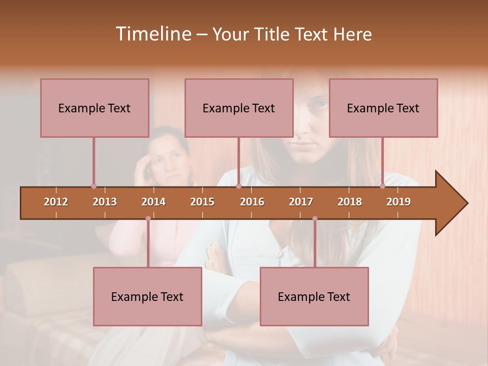 A Woman With Her Arms Crossed Standing In Front Of A Woman Sitting On A Couch PowerPoint Template
