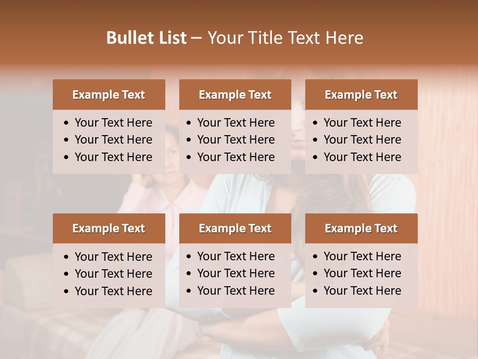 A Woman With Her Arms Crossed Standing In Front Of A Woman Sitting On A Couch PowerPoint Template