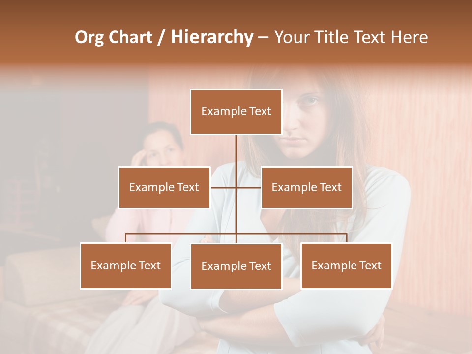 A Woman With Her Arms Crossed Standing In Front Of A Woman Sitting On A Couch PowerPoint Template