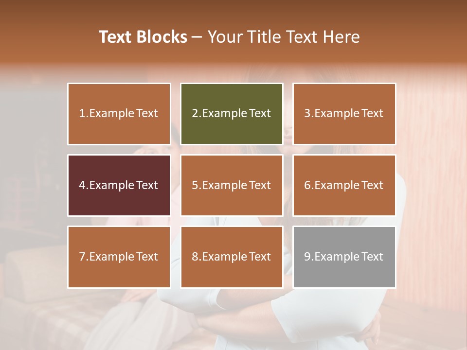 A Woman With Her Arms Crossed Standing In Front Of A Woman Sitting On A Couch PowerPoint Template