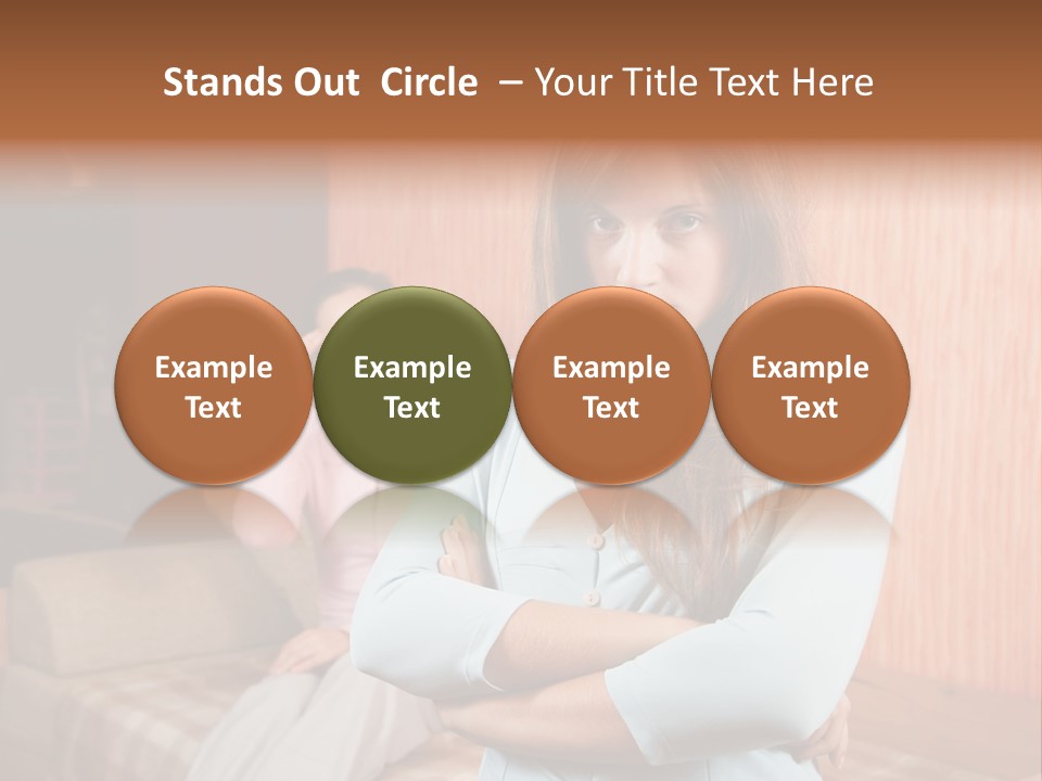 A Woman With Her Arms Crossed Standing In Front Of A Woman Sitting On A Couch PowerPoint Template