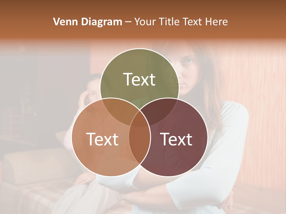 A Woman With Her Arms Crossed Standing In Front Of A Woman Sitting On A Couch PowerPoint Template