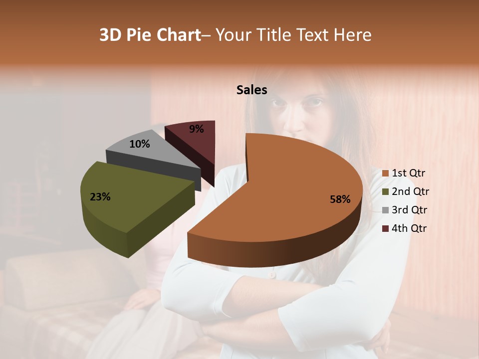 A Woman With Her Arms Crossed Standing In Front Of A Woman Sitting On A Couch PowerPoint Template