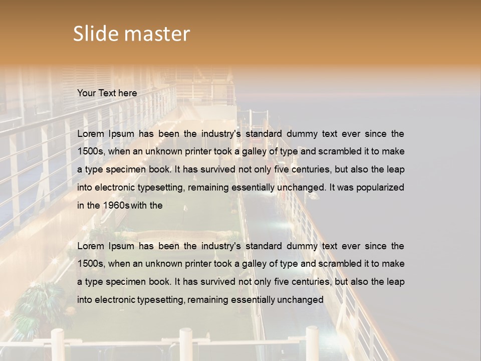 Summer Ship Ocean PowerPoint Template
