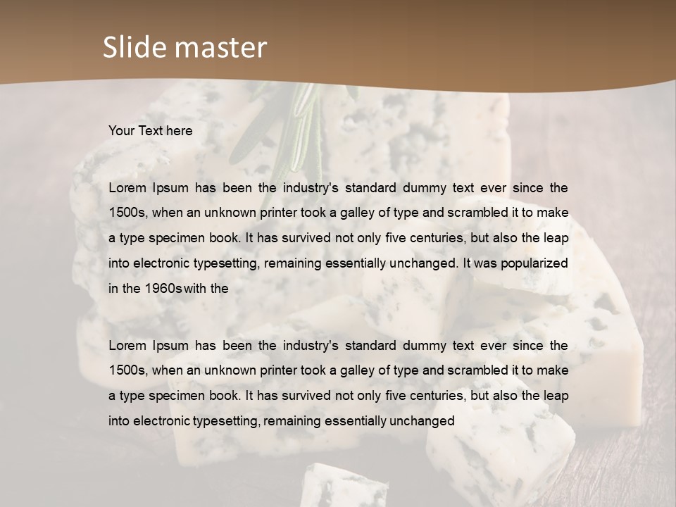 Cheese Gourmet Slice PowerPoint Template