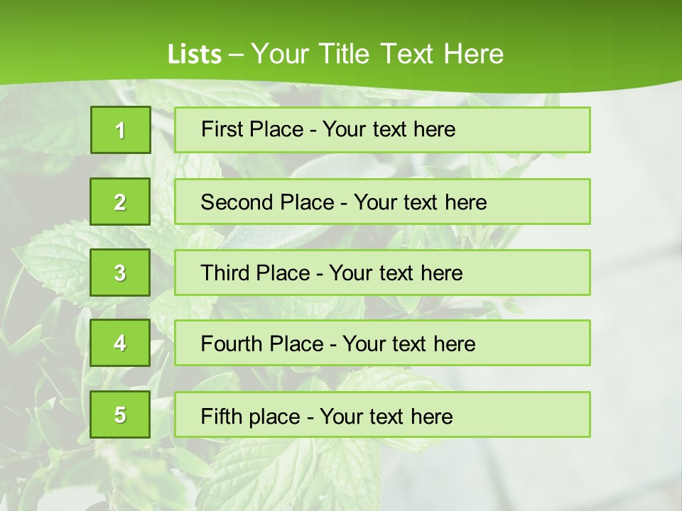 Seasoning True Myrtle Ingredient PowerPoint Template