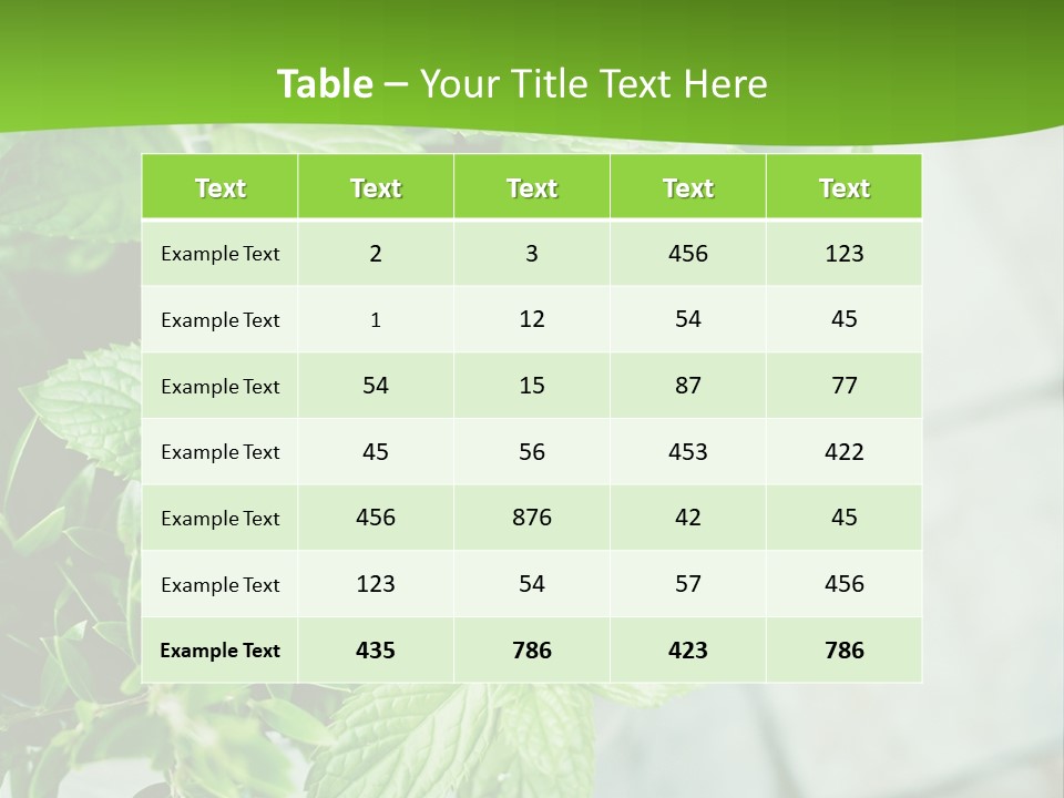 Seasoning True Myrtle Ingredient PowerPoint Template