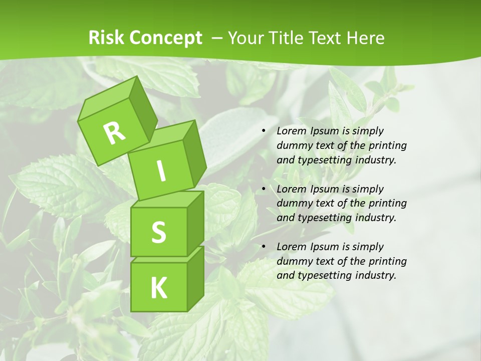 Seasoning True Myrtle Ingredient PowerPoint Template