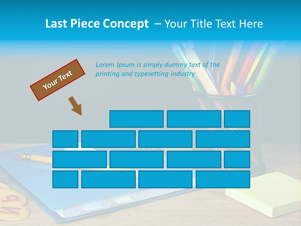 Chalkboard Piled Pile PowerPoint Template