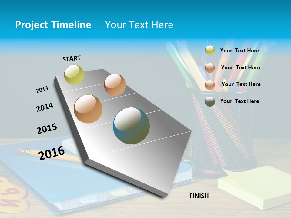 Chalkboard Piled Pile PowerPoint Template