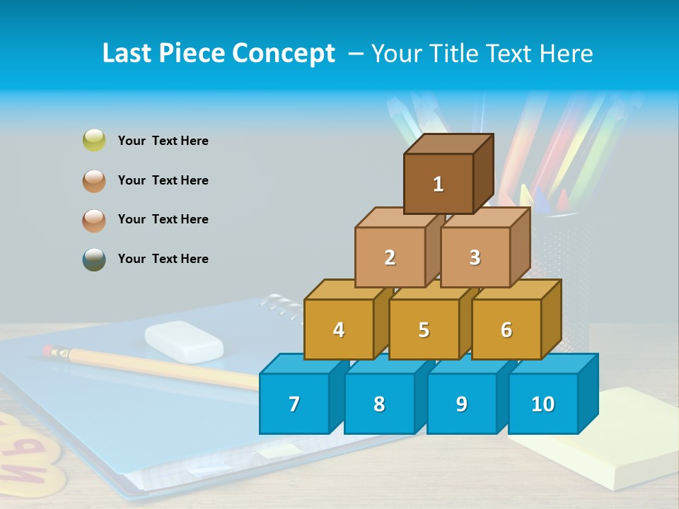 Chalkboard Piled Pile PowerPoint Template