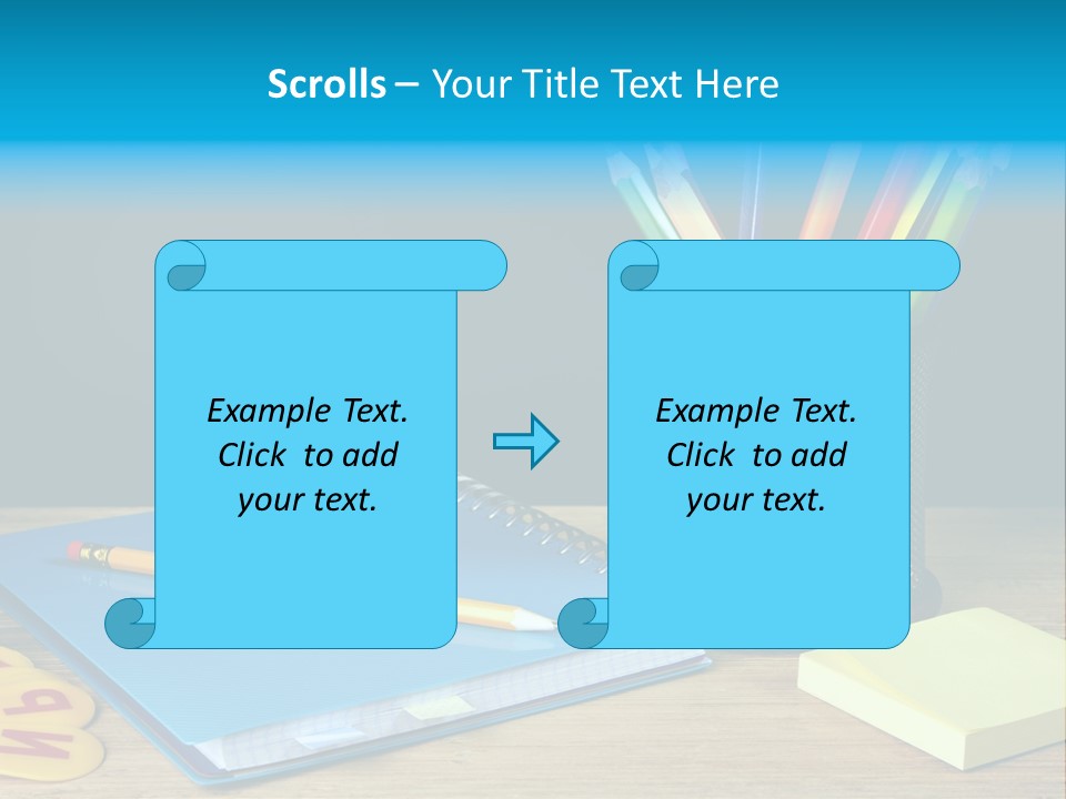 Chalkboard Piled Pile PowerPoint Template