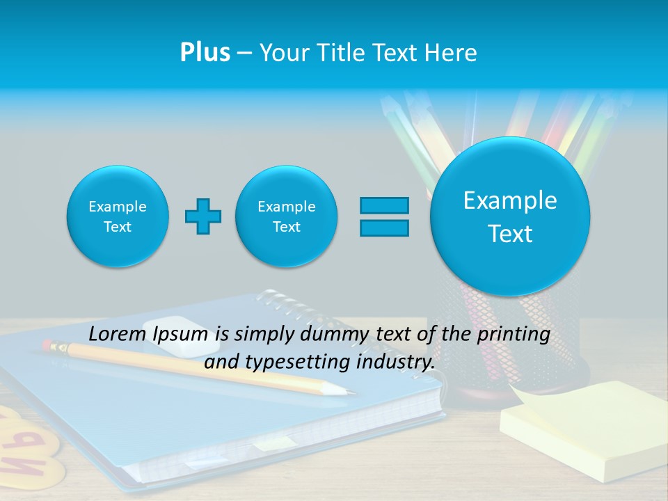 Chalkboard Piled Pile PowerPoint Template