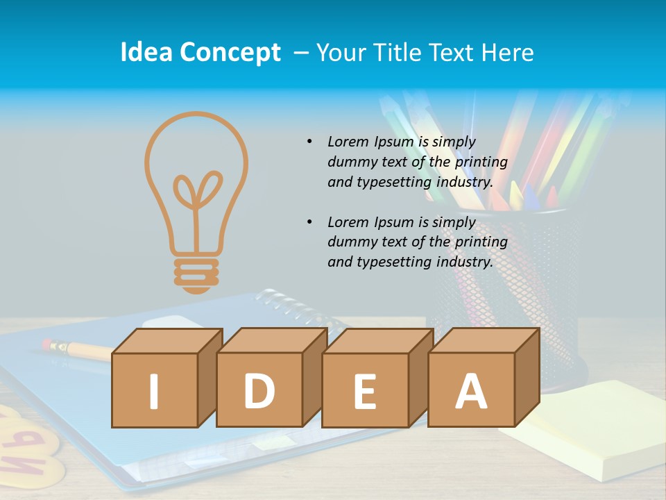 Chalkboard Piled Pile PowerPoint Template